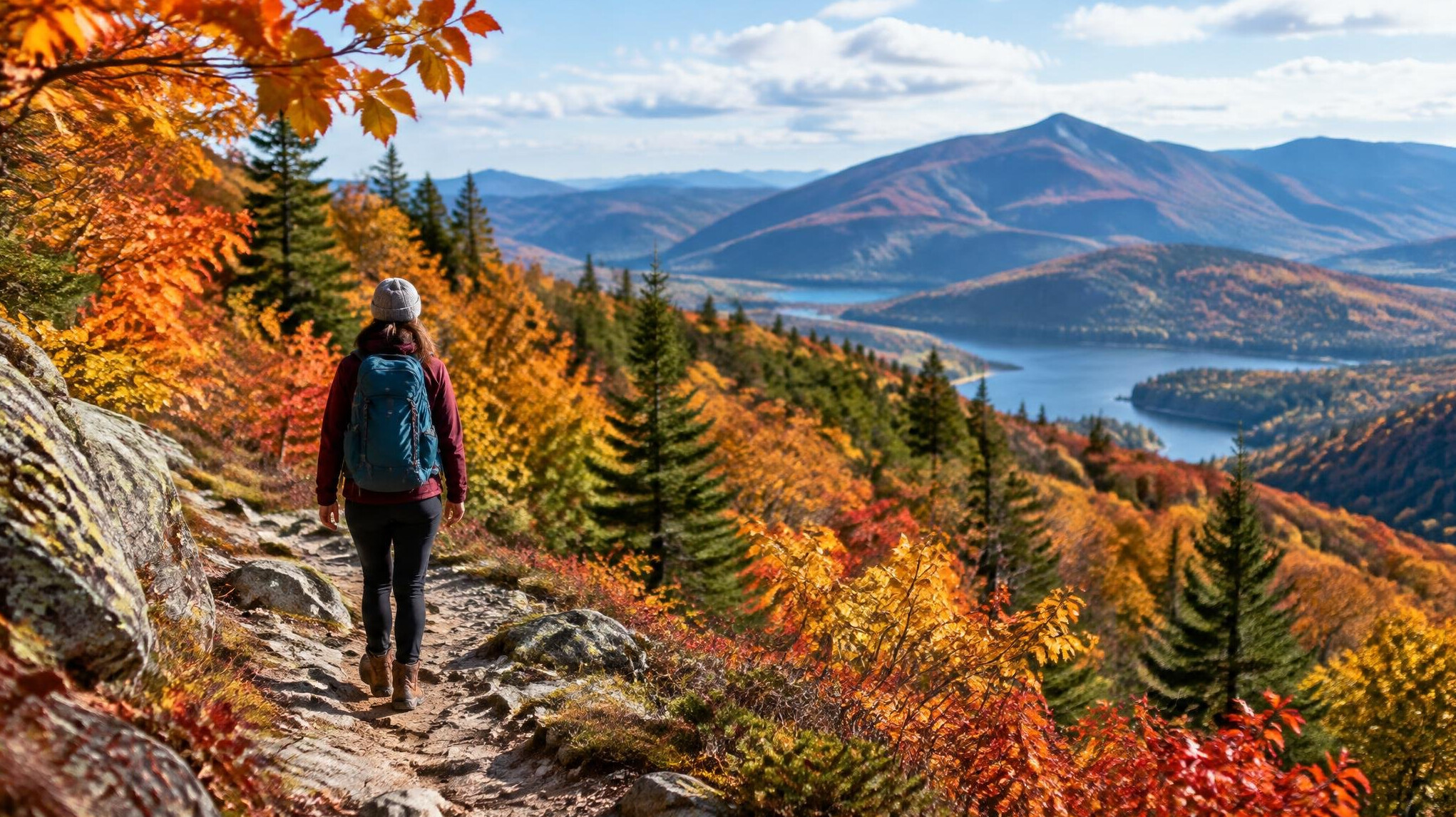 autumn mountain hike