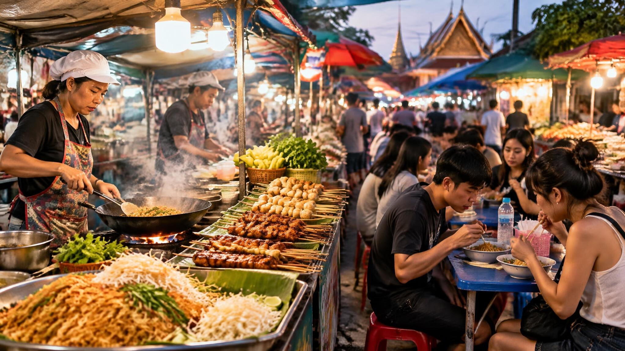 asian street food market