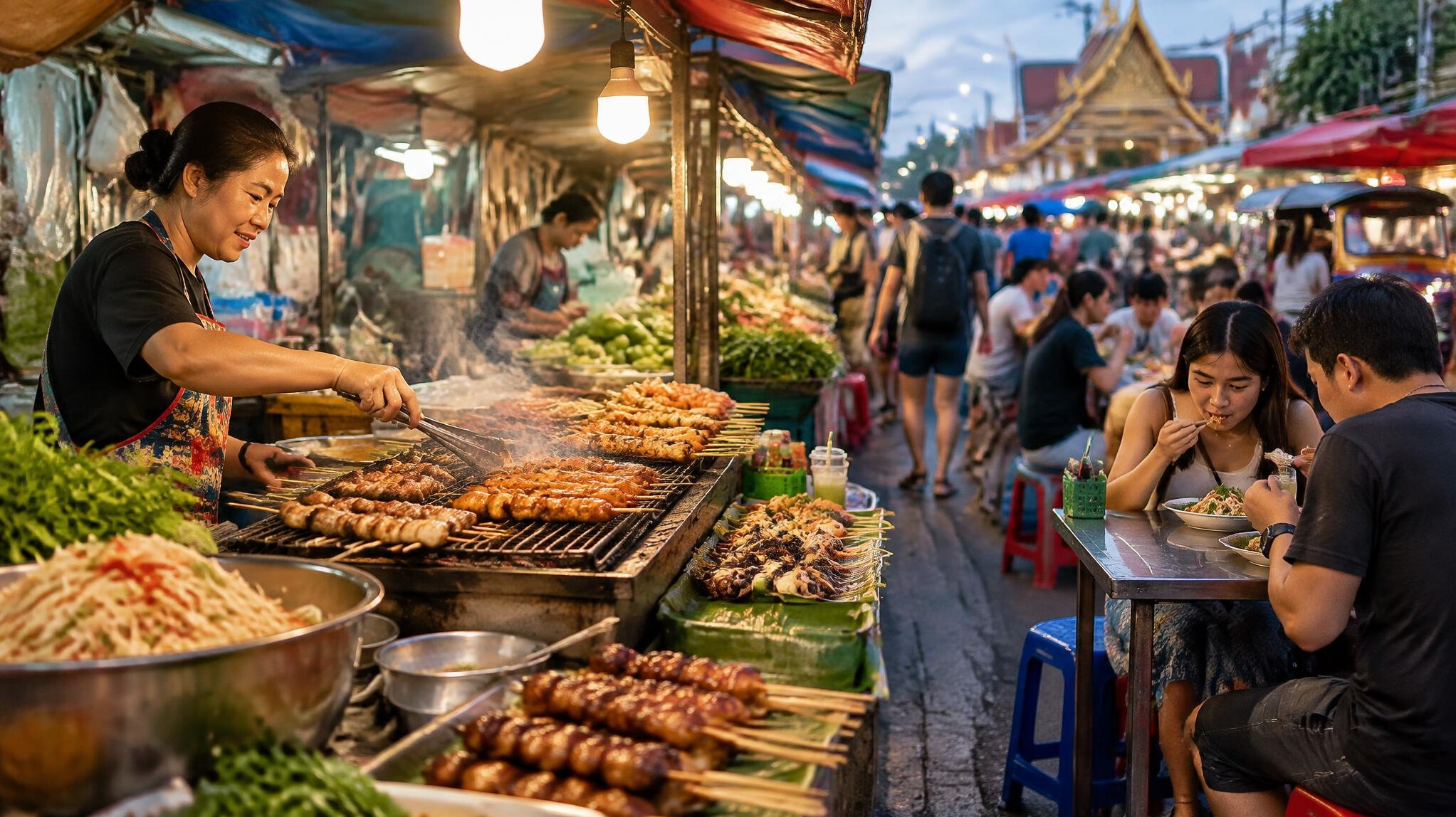 asian street food market